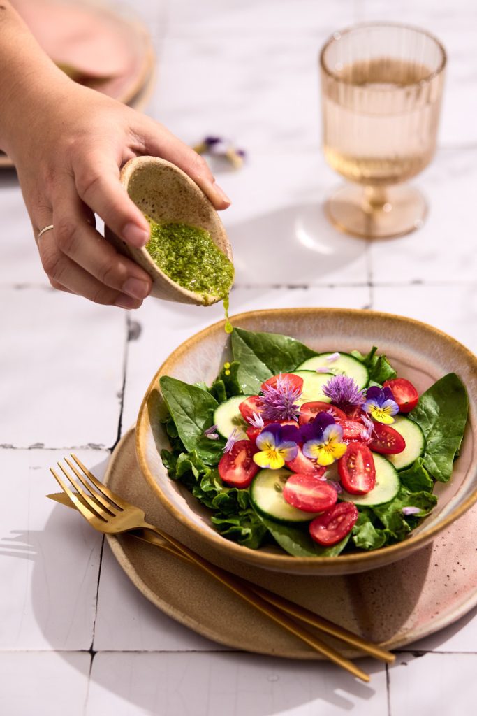 summer salad gastronomic photography