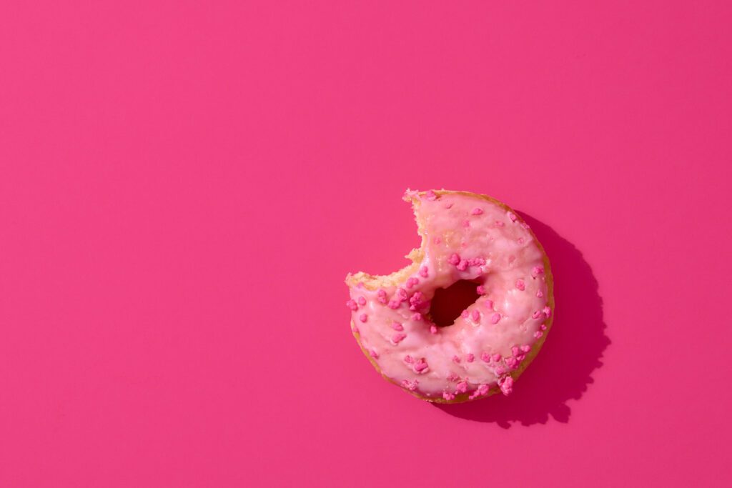 Pink donut - gastronomic photography Madrid