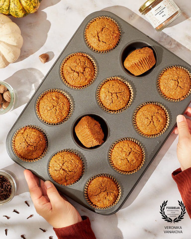 pumpkin muffins food photography